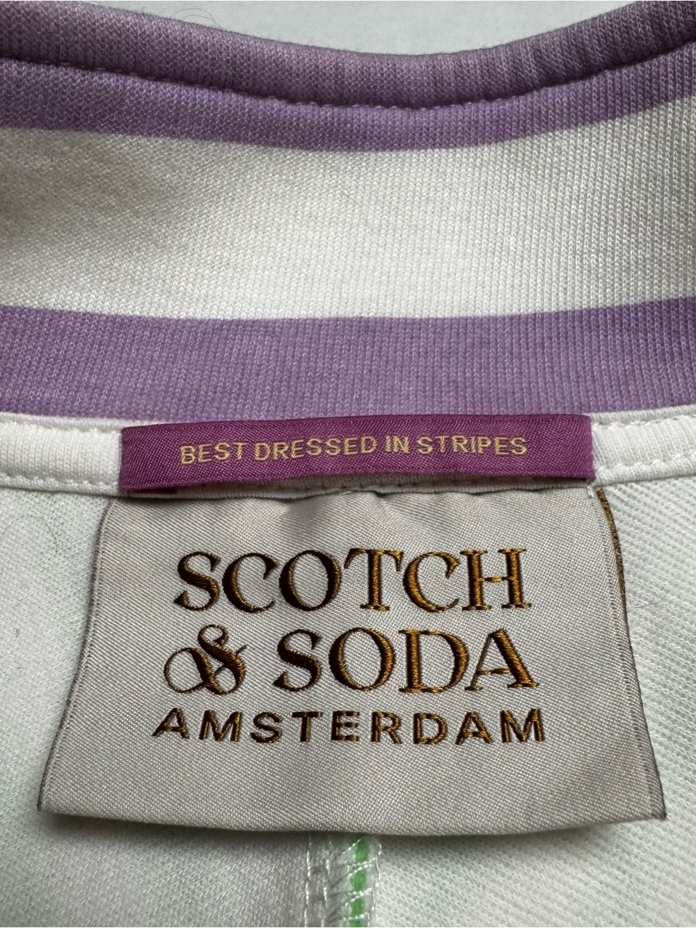 Scotch & Soda Women's Relaxed Half-Zip Sweatshirt In Stripe Size: XS - Picture 8 of 13